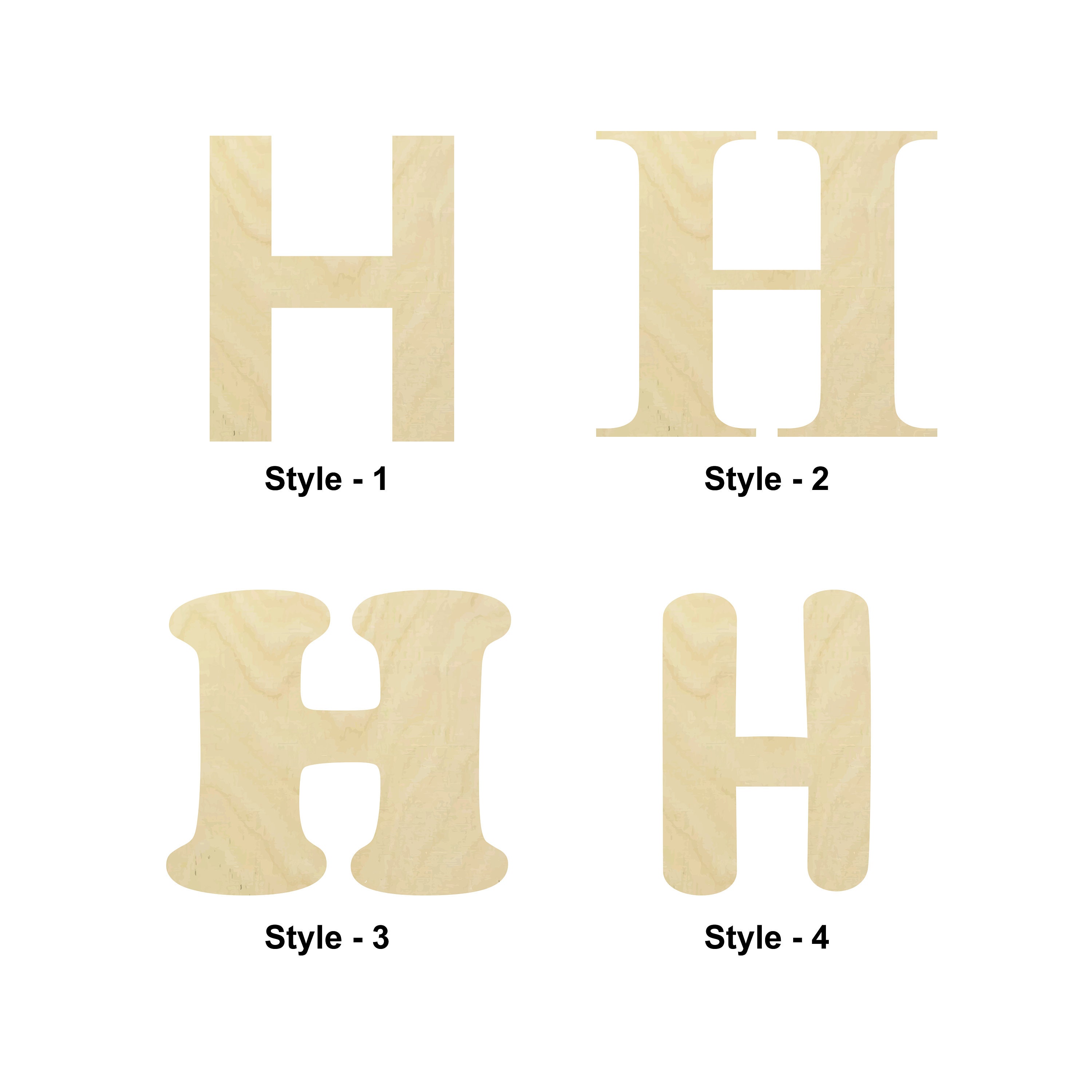 Wooden letter h