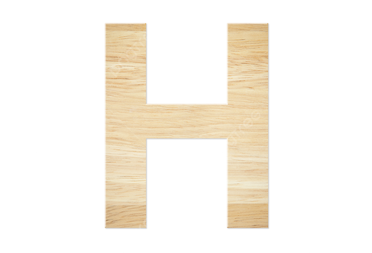 Letter h from wood board design door flooring photo background and picture for free download
