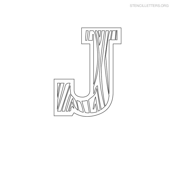 Letter j printable alphabet stencil templates