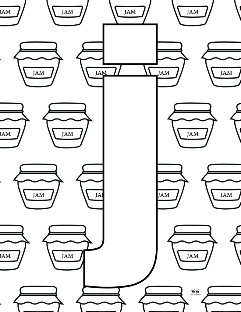 Letter j coloring pages