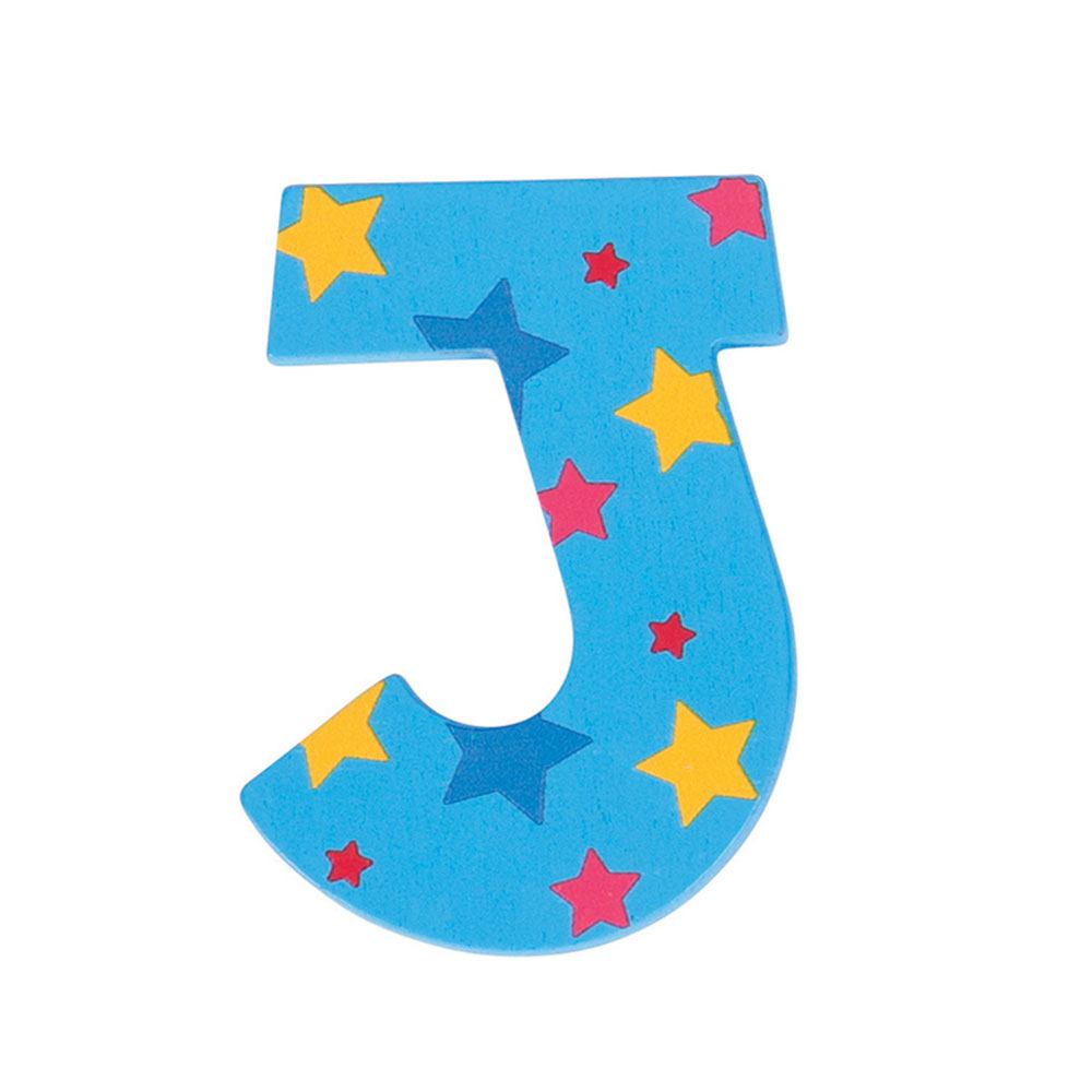 Star letter j derative wooden letters bigjigs toys