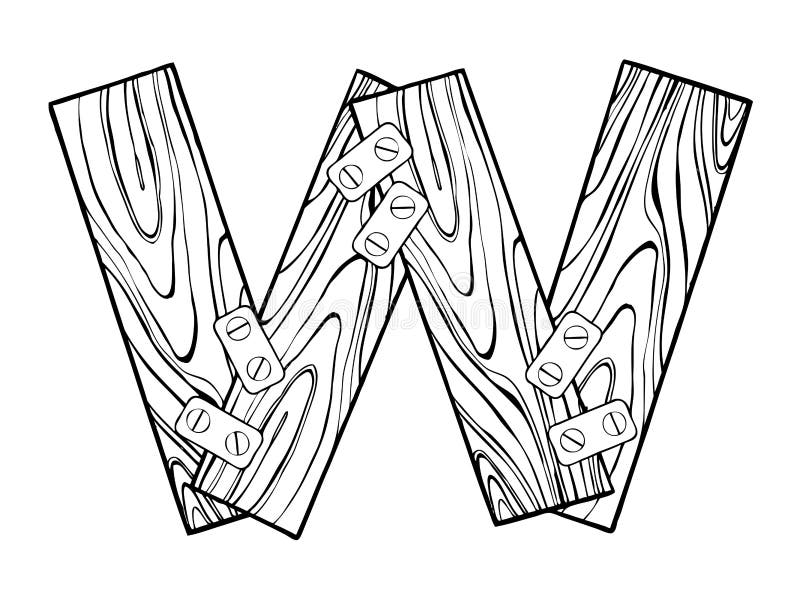 Wooden letter with metal outer frame letter a to znumbers to illustration stock illustration