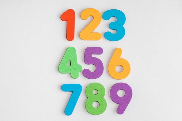Thousand color wood number royalty