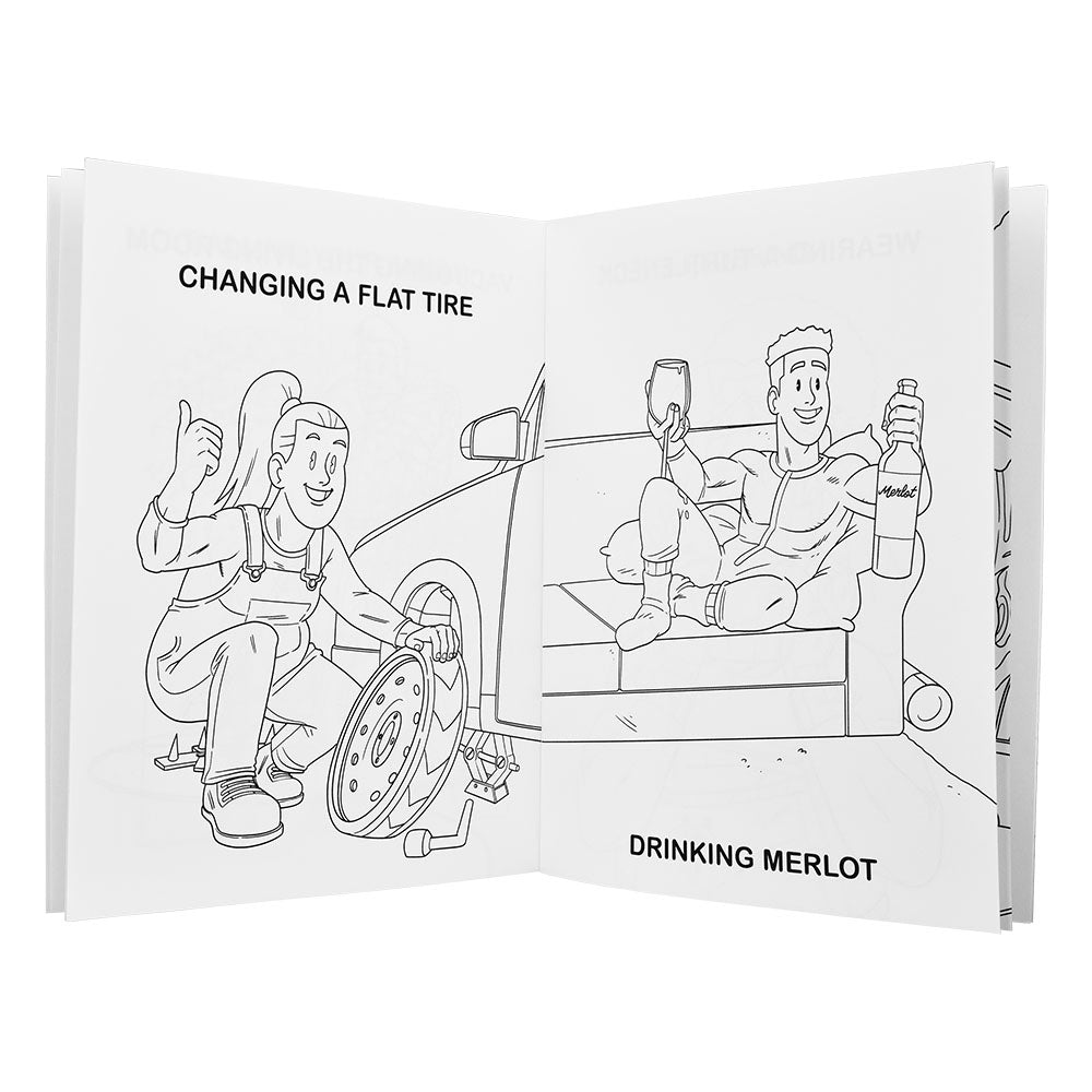 Wood rocket adults doing adult shit adult coloring book x