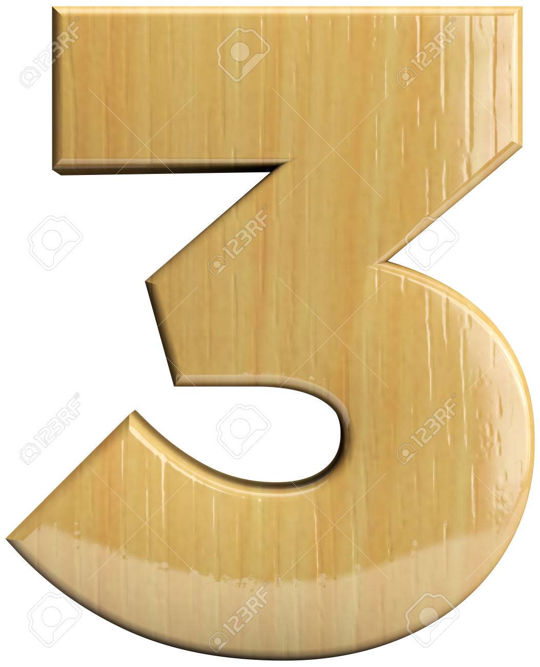 Wooden number