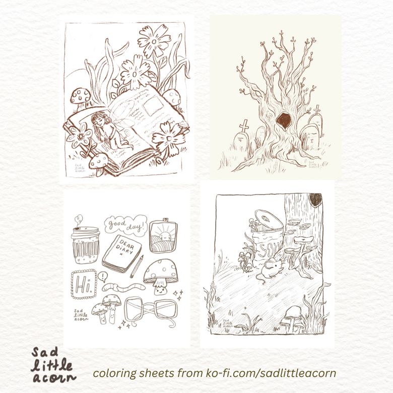 In the wood coloring sheets