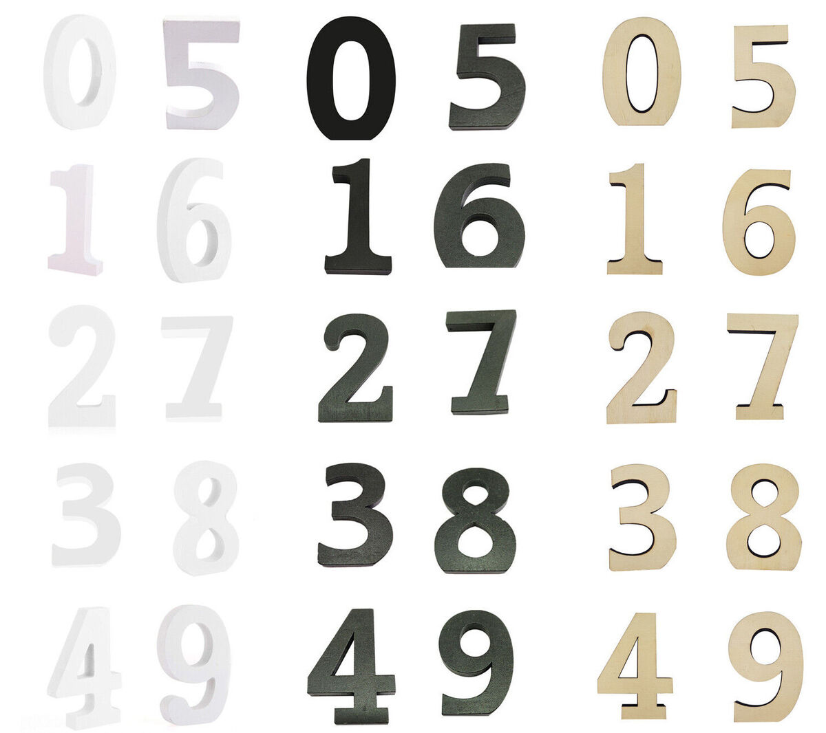 Wooden numbers laser cut mdf craft to numbers free standing pcs