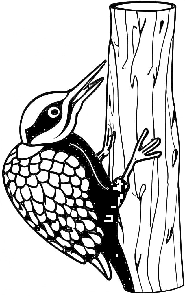 Woodpecker coloring pages