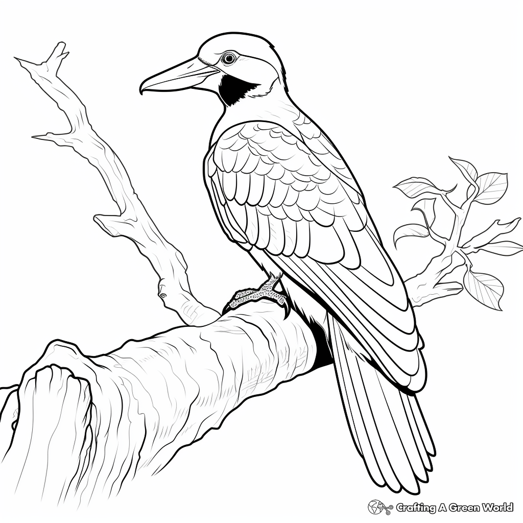 Woodpecker coloring pages