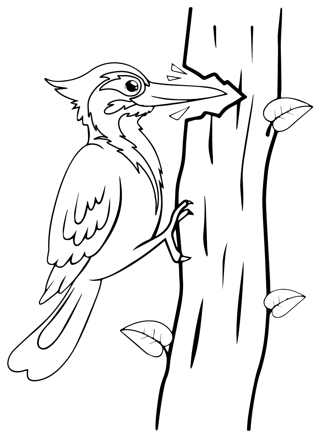 Woodpecker coloring pages