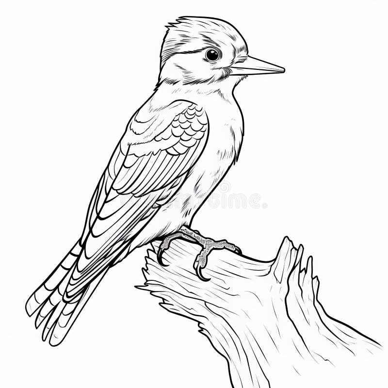 Woodpecker coloring stock illustrations â woodpecker coloring stock illustrations vectors clipart