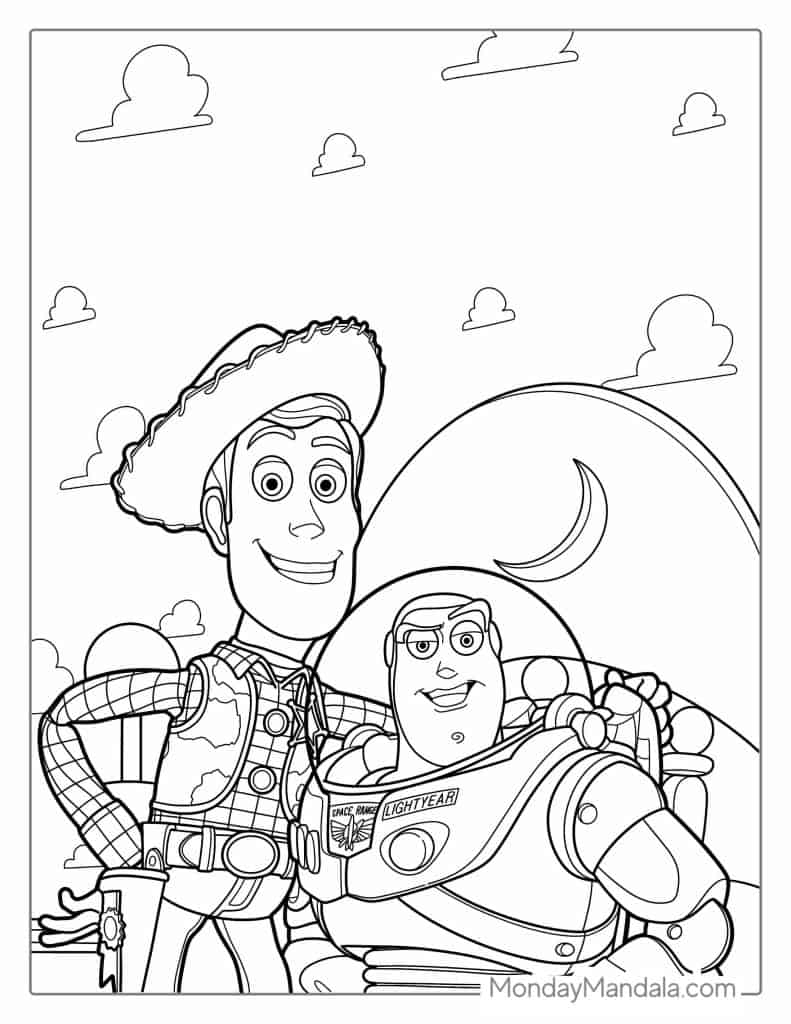 Toy story coloring pages free pdf printables