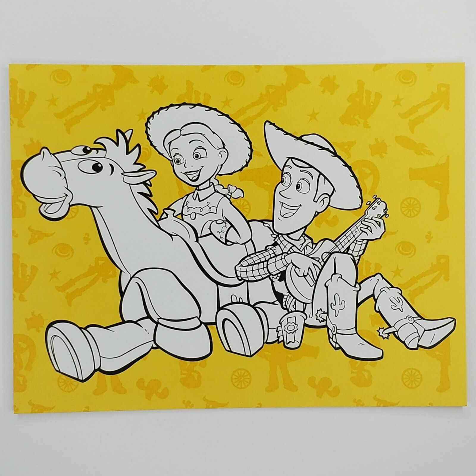 Toy story coloring book postcard woody jessie bullseye disney pixar x