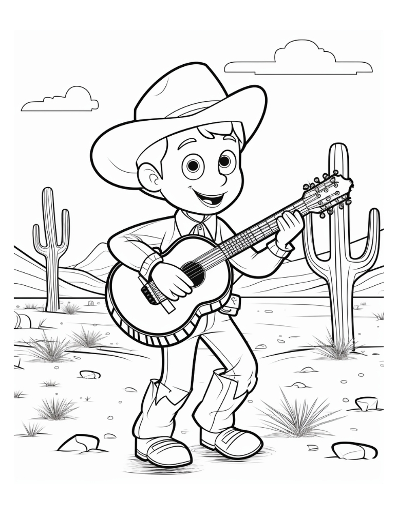 Free printable cowboy coloring pages