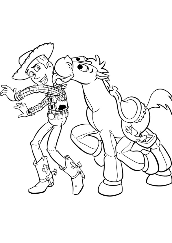 Coloring pages woody and bullseye coloring pages
