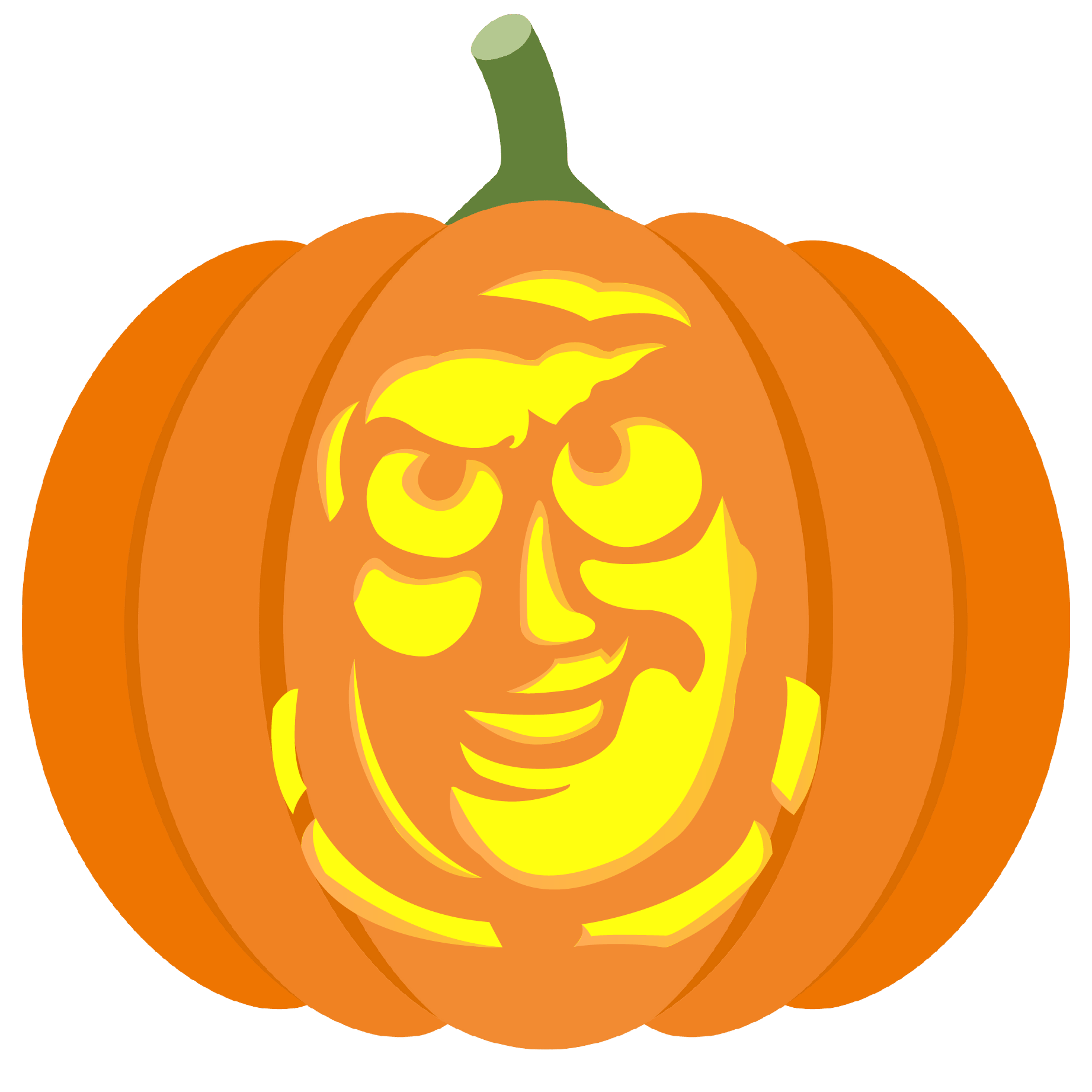 Buzz pumpkin stencil free printable papercraft templates