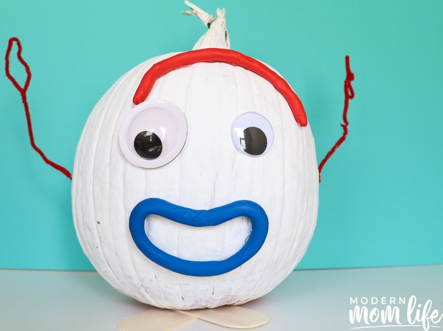 Easy to make toy story forky pumpkin