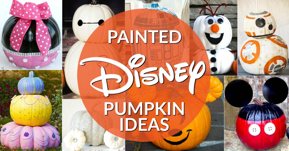 Disney painted pumpkins amazingly easy no