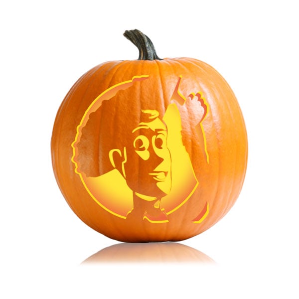Woody pumpkin stencil