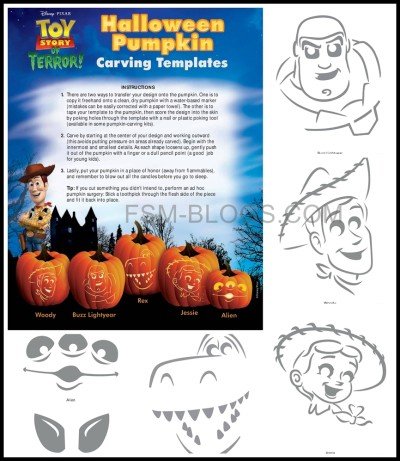 Toy story of terror pumpkin stencils