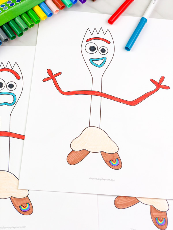 Toy story forky coloring pages for kids free printable