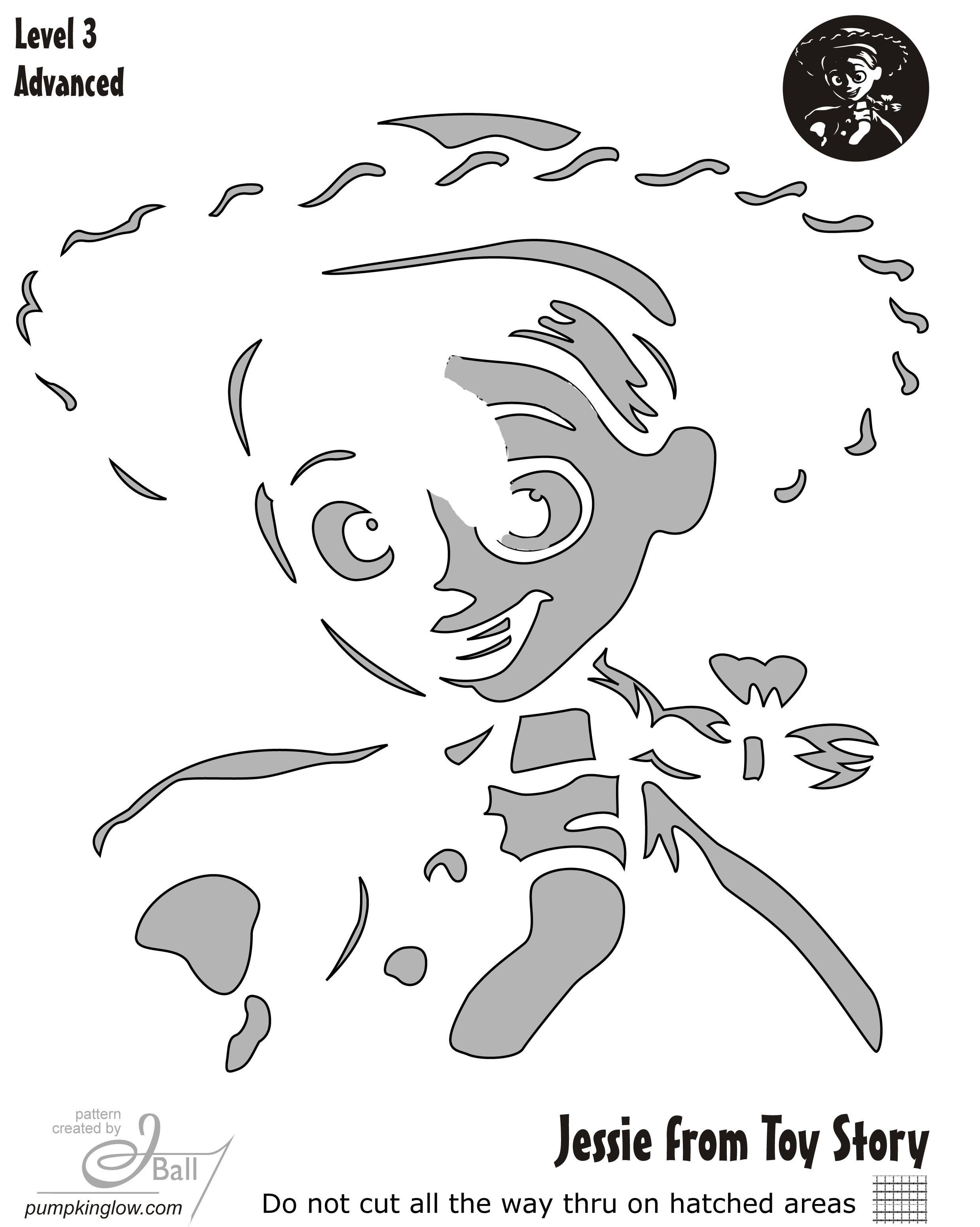 Toy story jessie pumpkin stencil