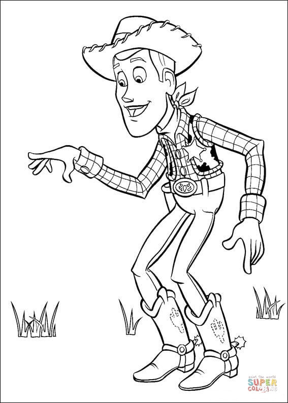 Woody sheriff coloring page free printable coloring pages