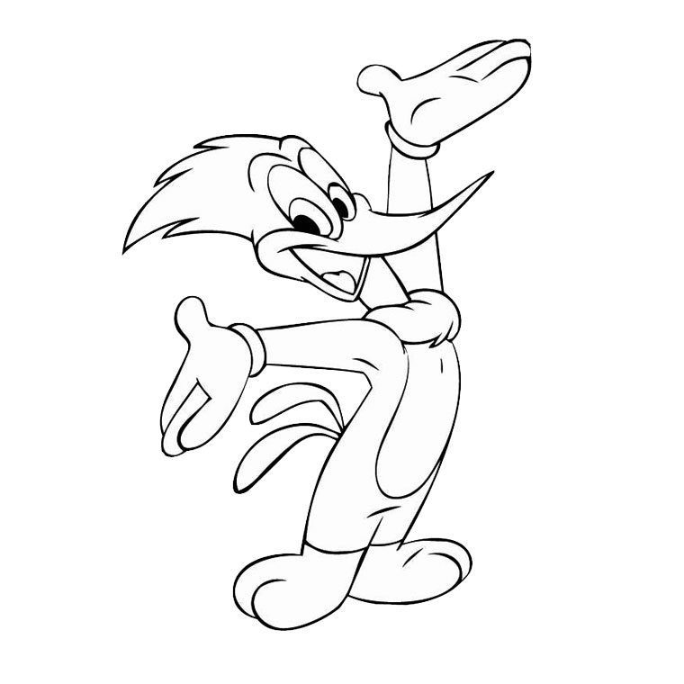 Coloring page woody woodpecker cartoons â printable coloring pages