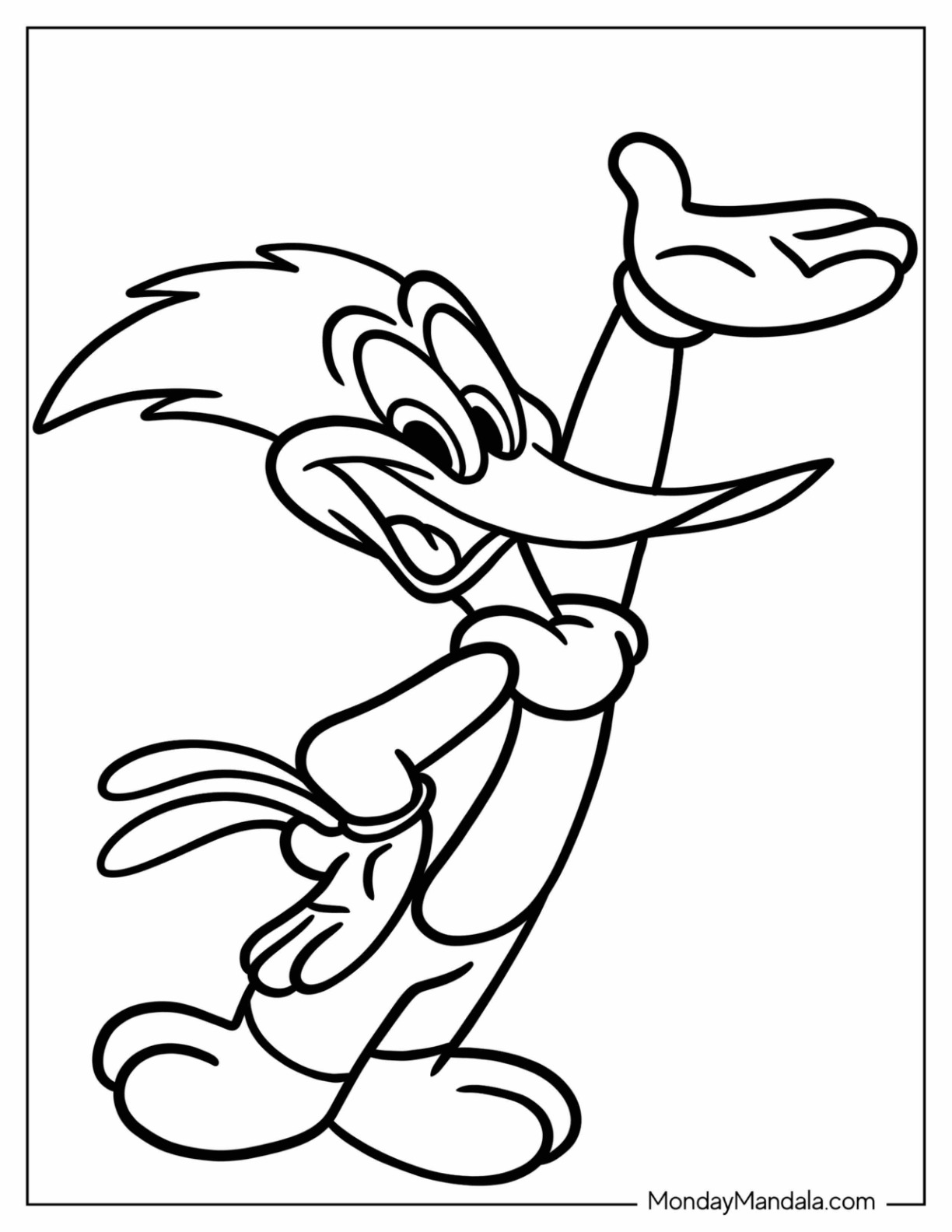 Cartoon coloring pages free pdf printables