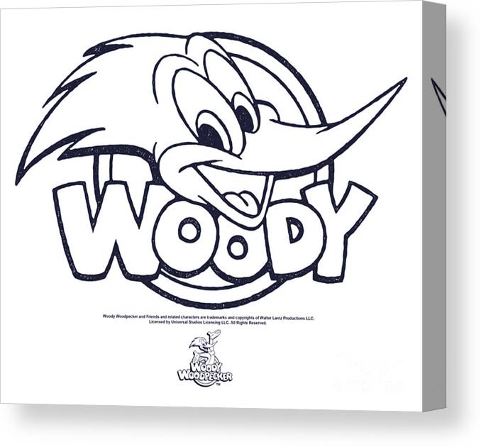 Woody woodpecker cartoon big head canvas print canvas art by thelma mackellar