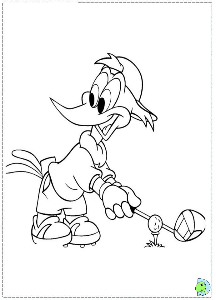 Woody woodpecker coloring page