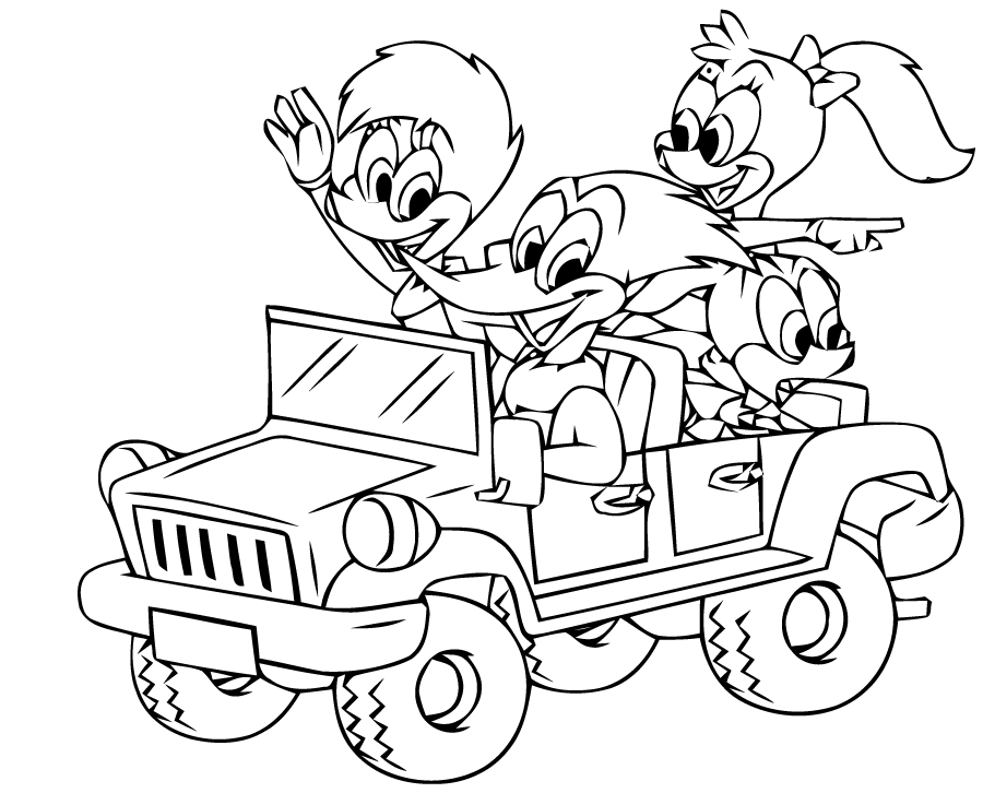 Coloring page woody woodpecker cartoons â printable coloring pages
