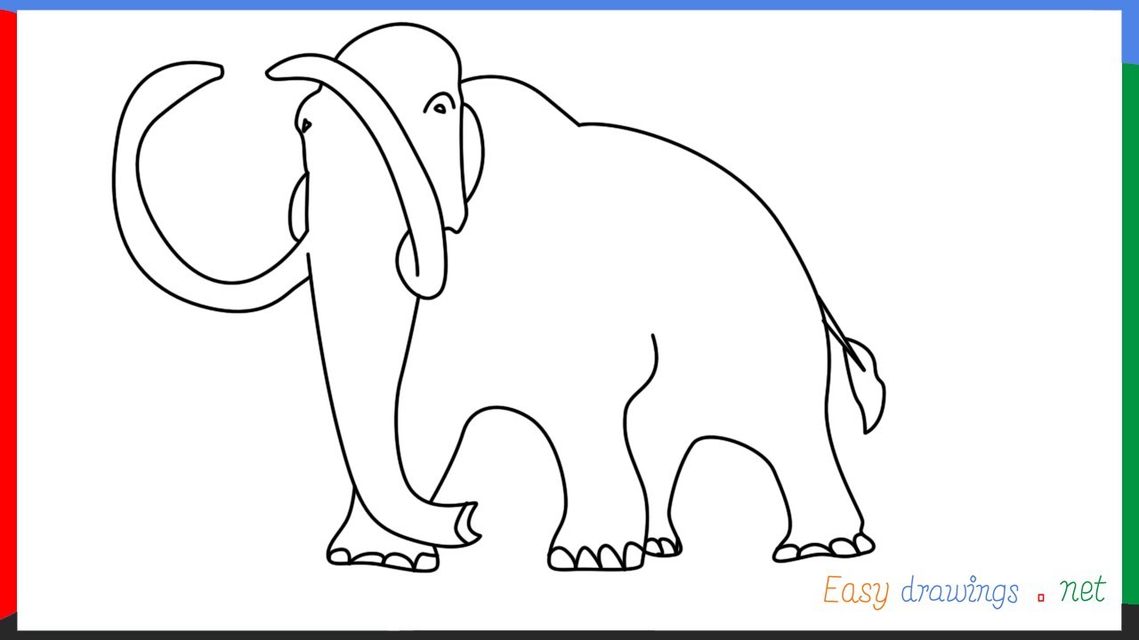 How to draw a mammoth step by step for beginners