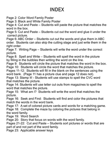 Ab word family no prep worksheets teaching resources