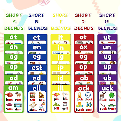 Short vowel word families water coloring cardswatifisa phonics flash cards