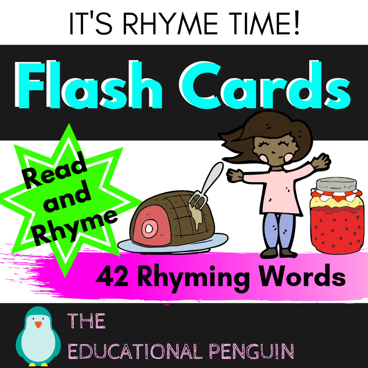 Flash cards cvc word family a