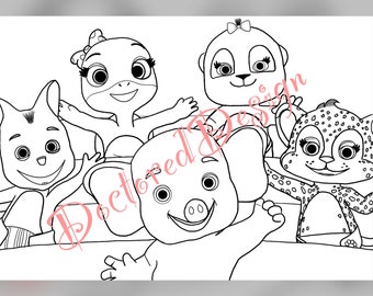 Word party coloring sheets