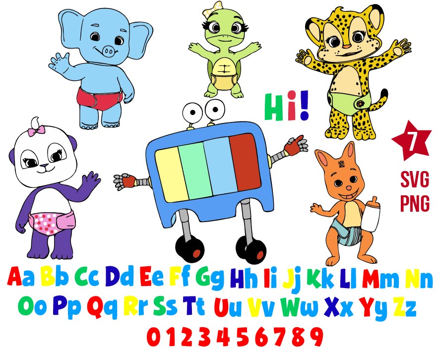 Word party svg world party cake topper svg png