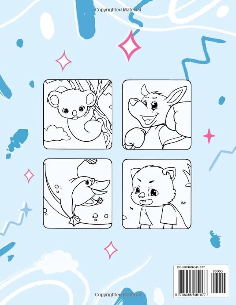 Cute animal coloring book for kids baby koala makes friends story and easy coloring pages with wombat kangaroo platypus and other exotic australian animals for boys and girls mason astrid air mili