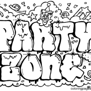 Graffiti coloring pages printable for free download