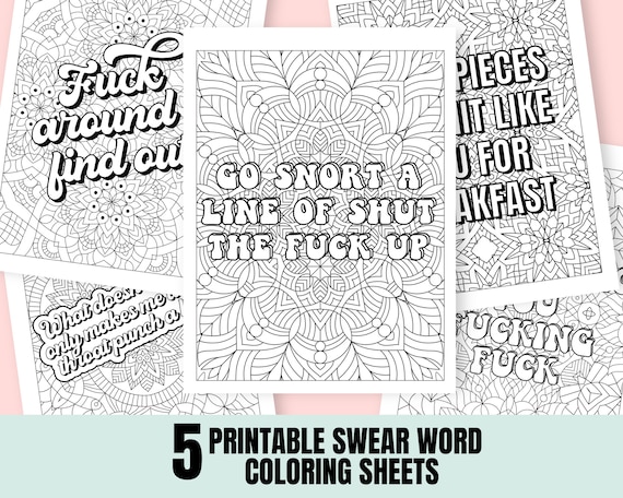 Adult coloring pages printable printable coloring sheets coloring pages swear word coloring pages funny coloring sheet curse words