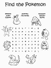 Pokemon games word search