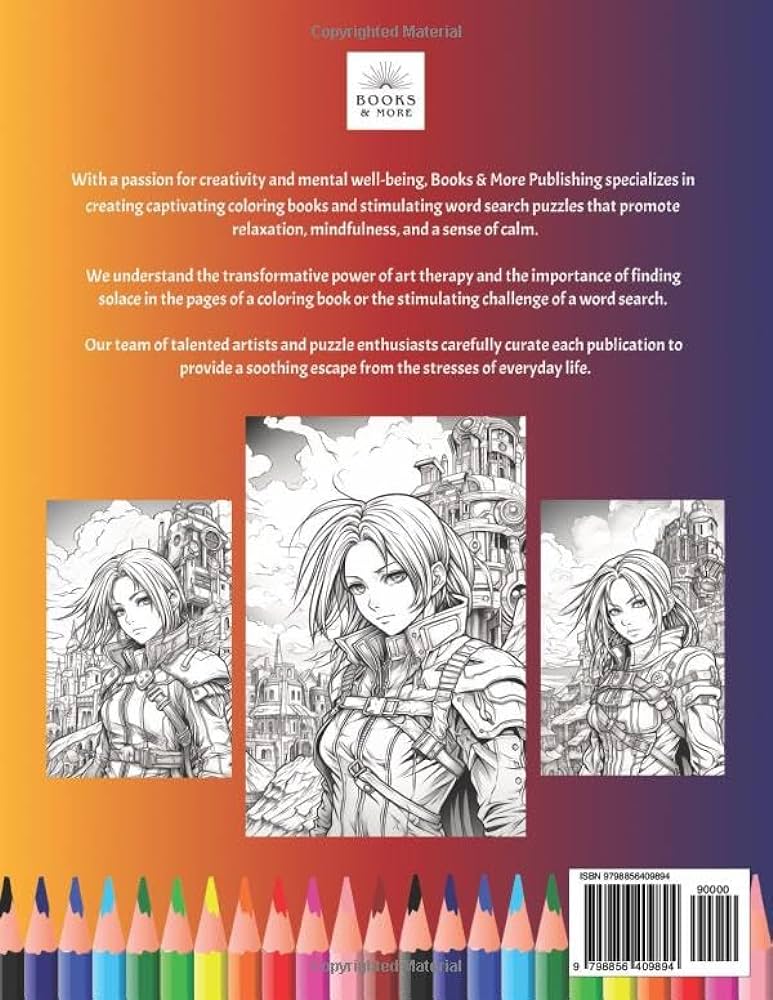 Anime girls cute anime girls coloring book for teens and adults relaxing book to calm your mind and stress relief montenegro aylen a publishing books more books