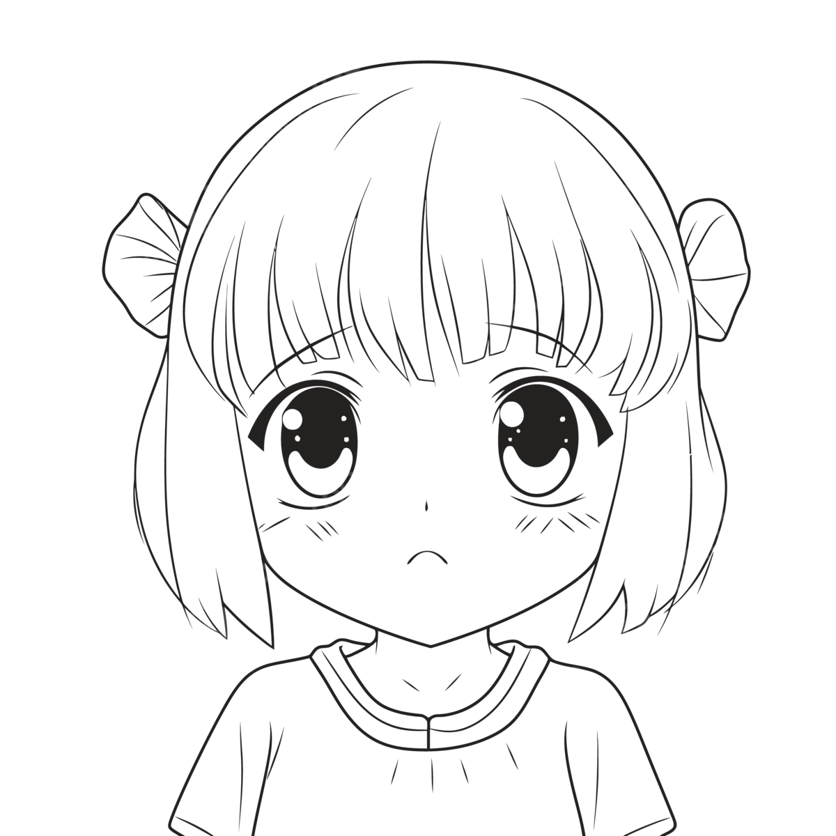 An coloring page with an anime girl outline sketch drawing vector anime drawing wing drawing girl drawing png and vector with transparent background for free download
