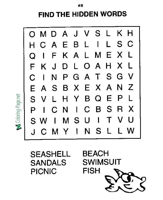 Word search worksheets
