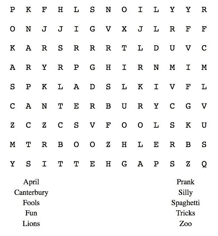 Kids activity april foolsx includes coloring pages a drawing activity and a wordsearch the arkansas democrat