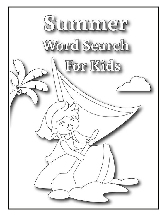 Summer word search for kids word search for kids word search kids activity digital download printable