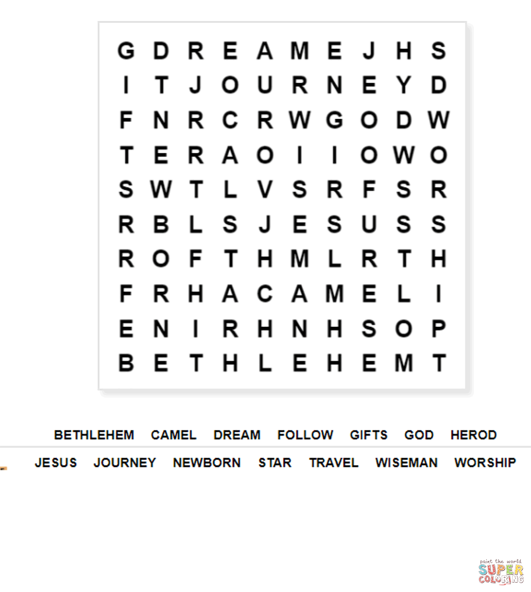 Matthew wordsearch coloring page free printable coloring pages