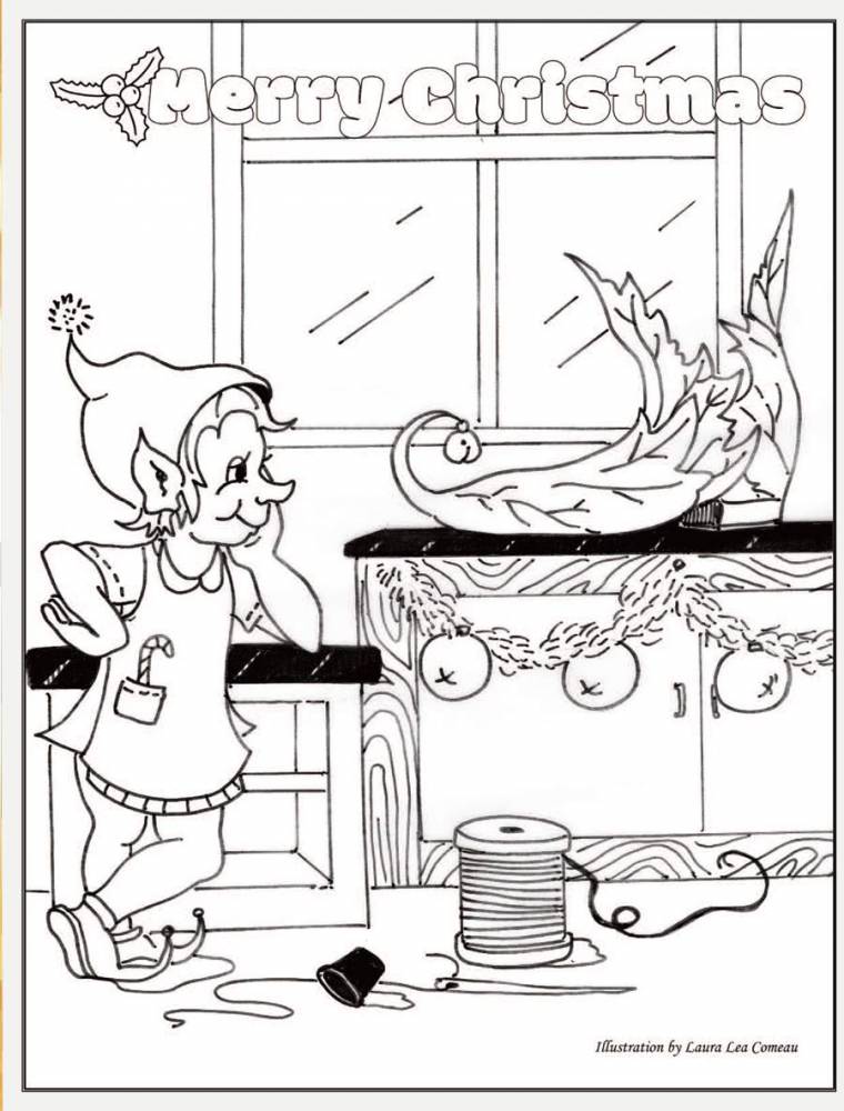 Giver miramichi christmas coloring page and word search
