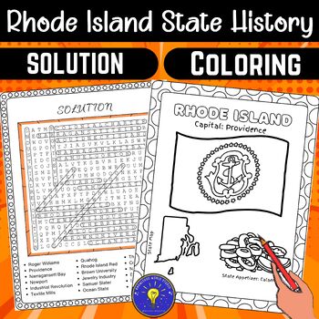 Rhode island state history word search